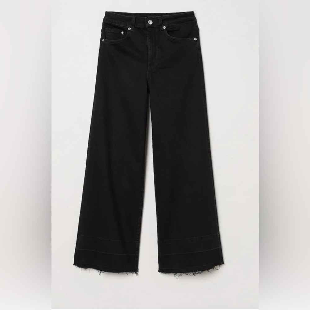 H&M Denim Black Wide Leg Jeans